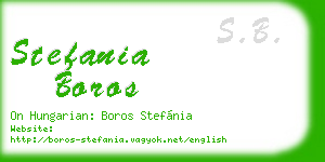 stefania boros business card