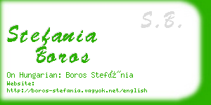 stefania boros business card